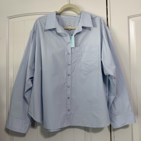 Maeve Tops - NWT Anthropologie Maeve The Bennet Buttondown Shirt | Light Blue | Size 2X